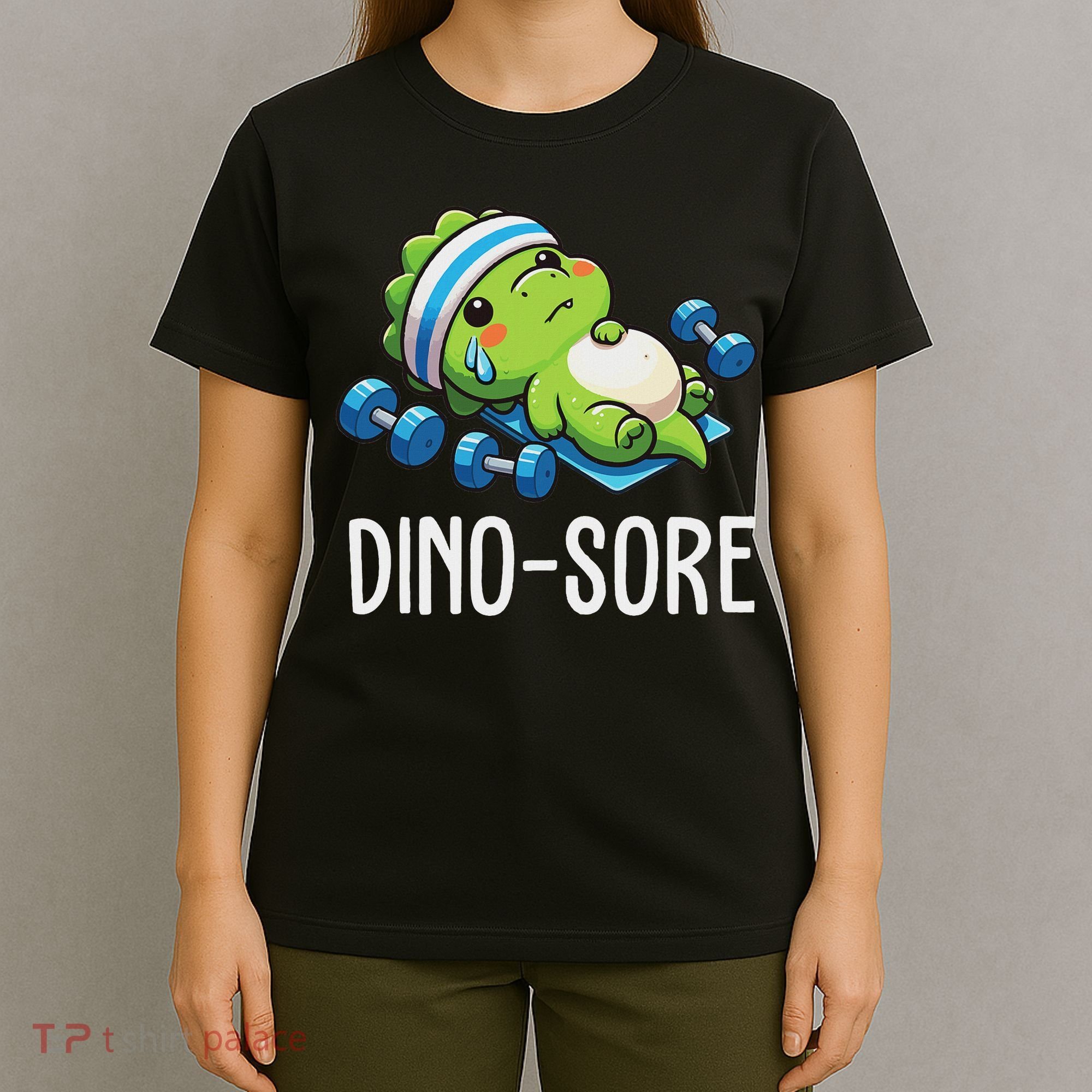 Funny Gym Workout Dinosaur Weight Lifting Gym Dino Sore T-Shirt