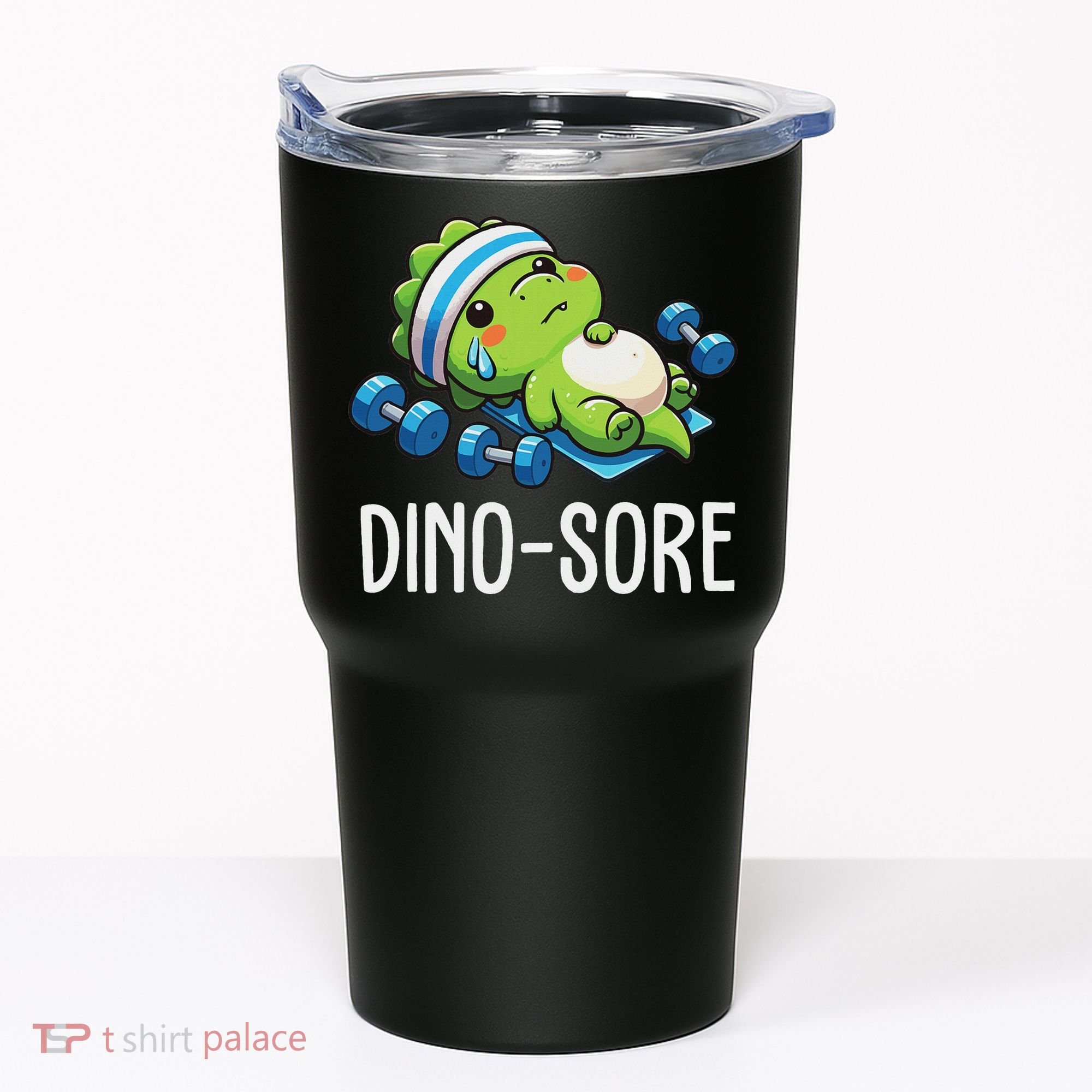Funny Gym Workout Dinosaur Weight Lifting Gym Dino Sore Tumbler