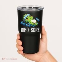 Funny Gym Workout Dinosaur Weight Lifting Gym Dino Sore Tumbler thumb 2