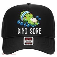 Funny Gym Workout Dinosaur Weight Lifting Gym Dino Sore Hat thumb 0