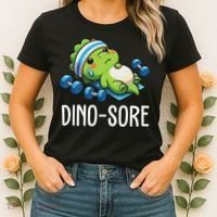 Funny Gym Workout Dinosaur Weight Lifting Gym Dino Sore Women's T-Shirt thumb 2