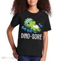 Funny Gym Workout Dinosaur Weight Lifting Gym Dino Sore Kids T-Shirt thumb 2