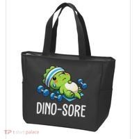 Funny Gym Workout Dinosaur Weight Lifting Gym Dino Sore Tote Bag thumb 3