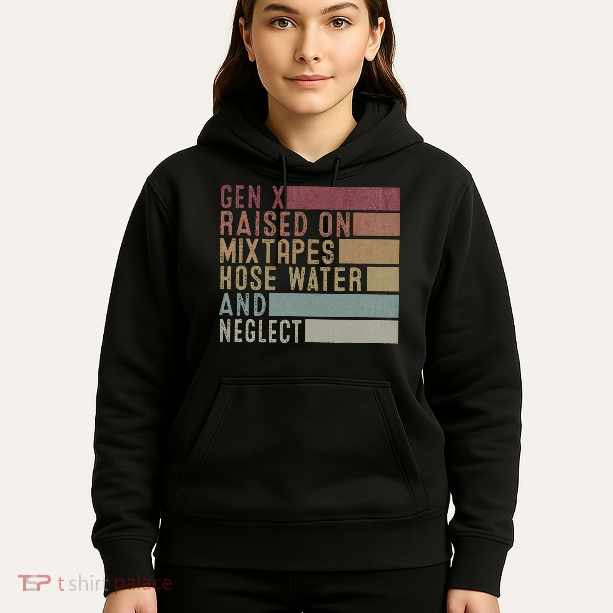 Funny Gen X Raised On Mixtapes Hose Water And Neglect Hoodie