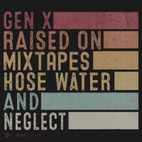 Funny Gen X Raised On Mixtapes Hose Water And Neglect Apron thumb 3
