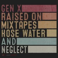 Funny Gen X Raised On Mixtapes Hose Water And Neglect Beanie thumb 2