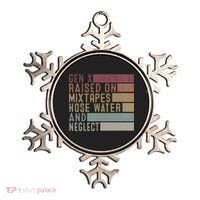Funny Gen X Raised On Mixtapes Hose Water And Neglect Ornament thumb 0