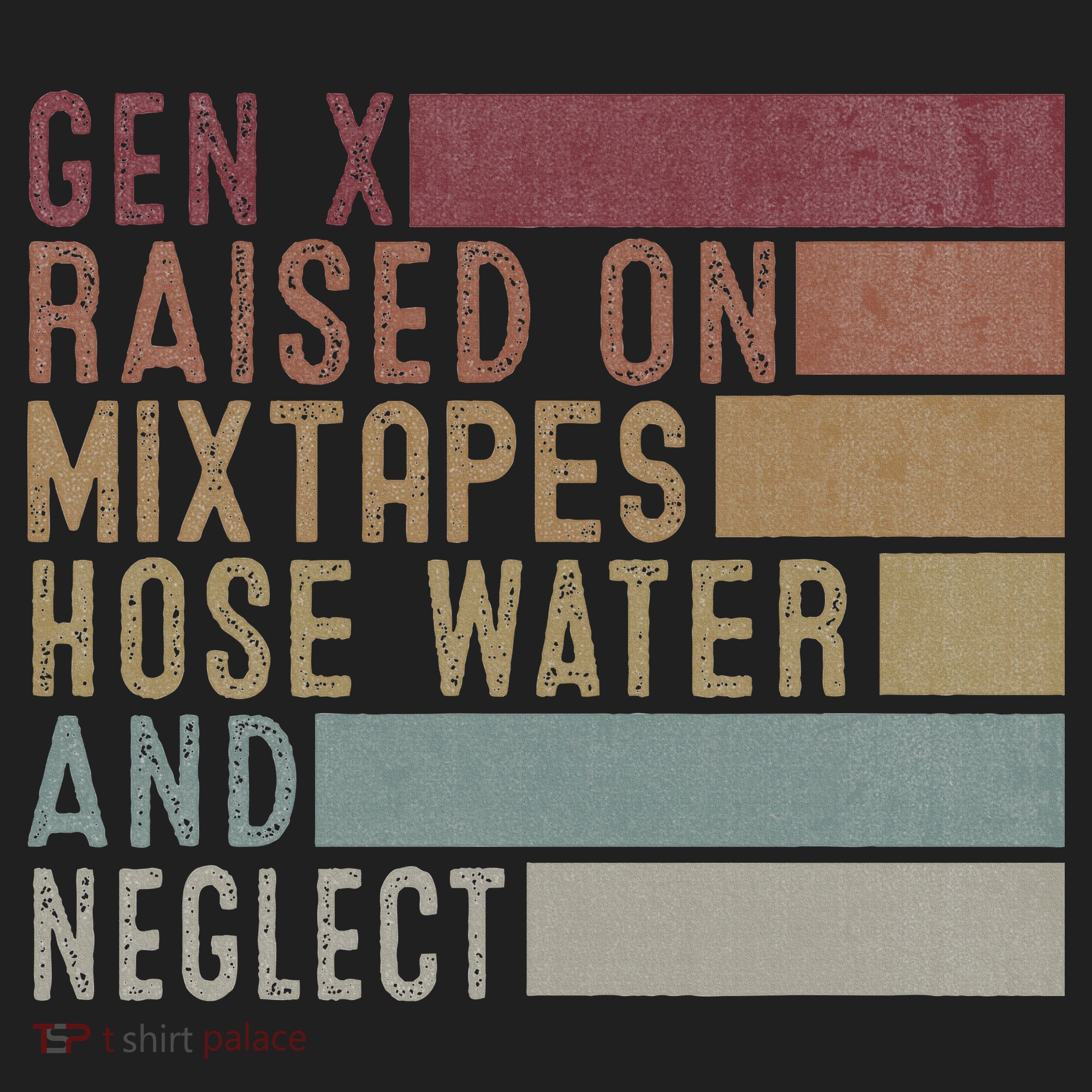 Funny Gen X Raised On Mixtapes Hose Water And Neglect Golf Towel