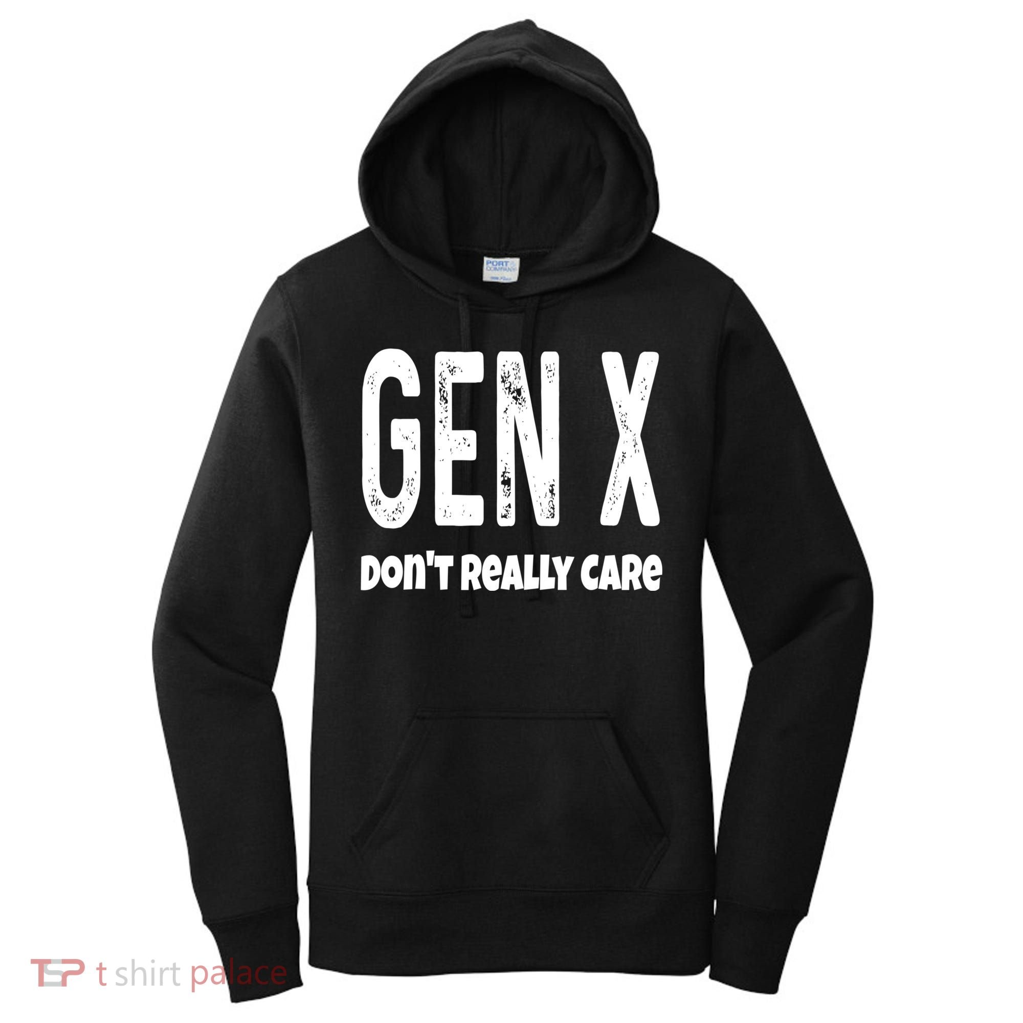 Funny Gen X Generation X Don't Really Care Humor Women's Hoodie
