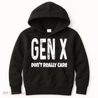 Funny Gen X Generation X Don't Really Care Humor Kids Hoodie thumb 0