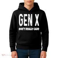 Funny Gen X Generation X Don't Really Care Humor Kids Hoodie thumb 4
