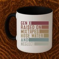 Funny Gen X Raised On Mixtapes Hose Water And Neglect Retro Coffee Mug thumb 2
