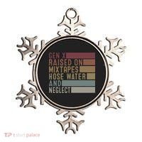 Funny Gen X Raised On Mixtapes Hose Water And Neglect Retro Ornament thumb 0