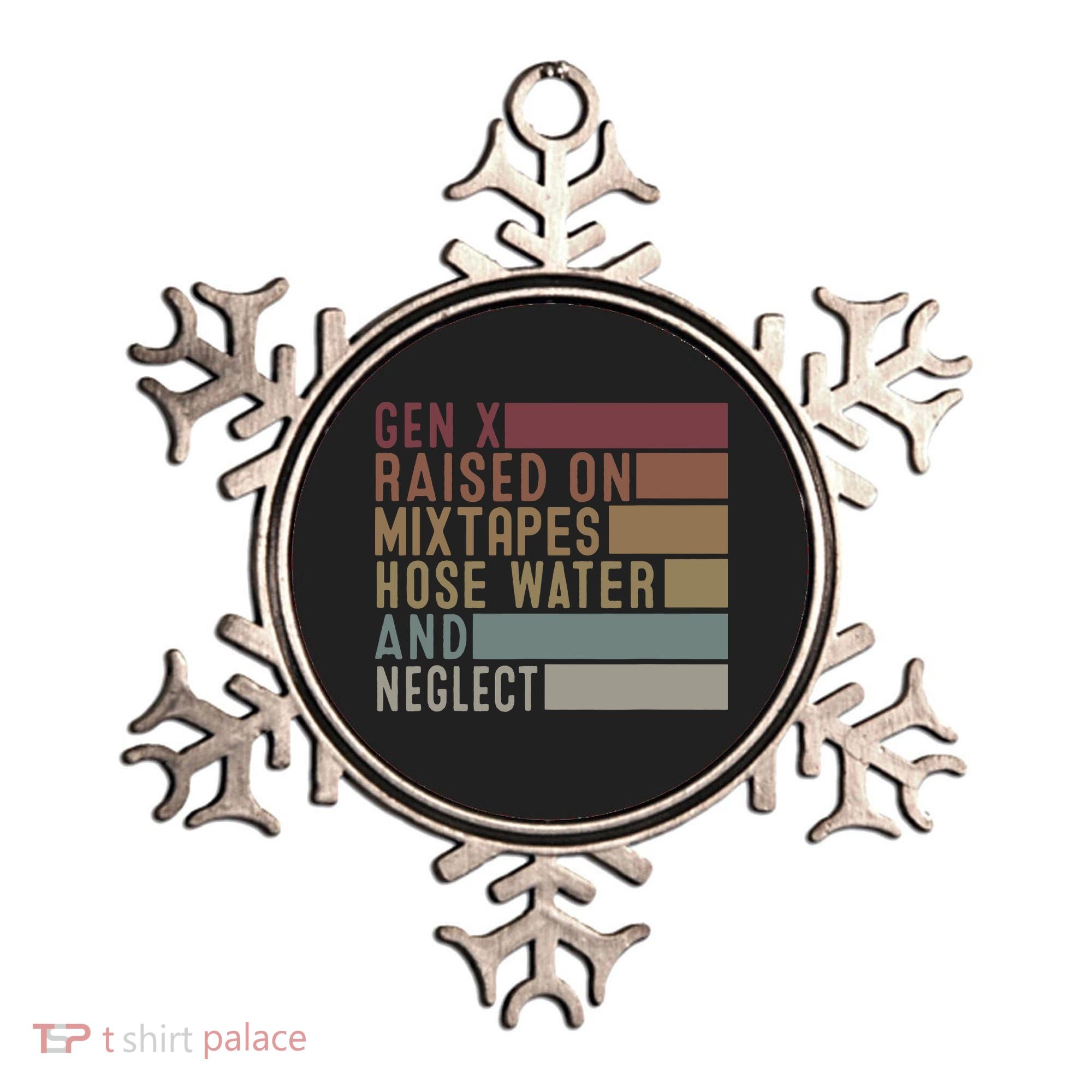 Funny Gen X Raised On Mixtapes Hose Water And Neglect Retro Ornament