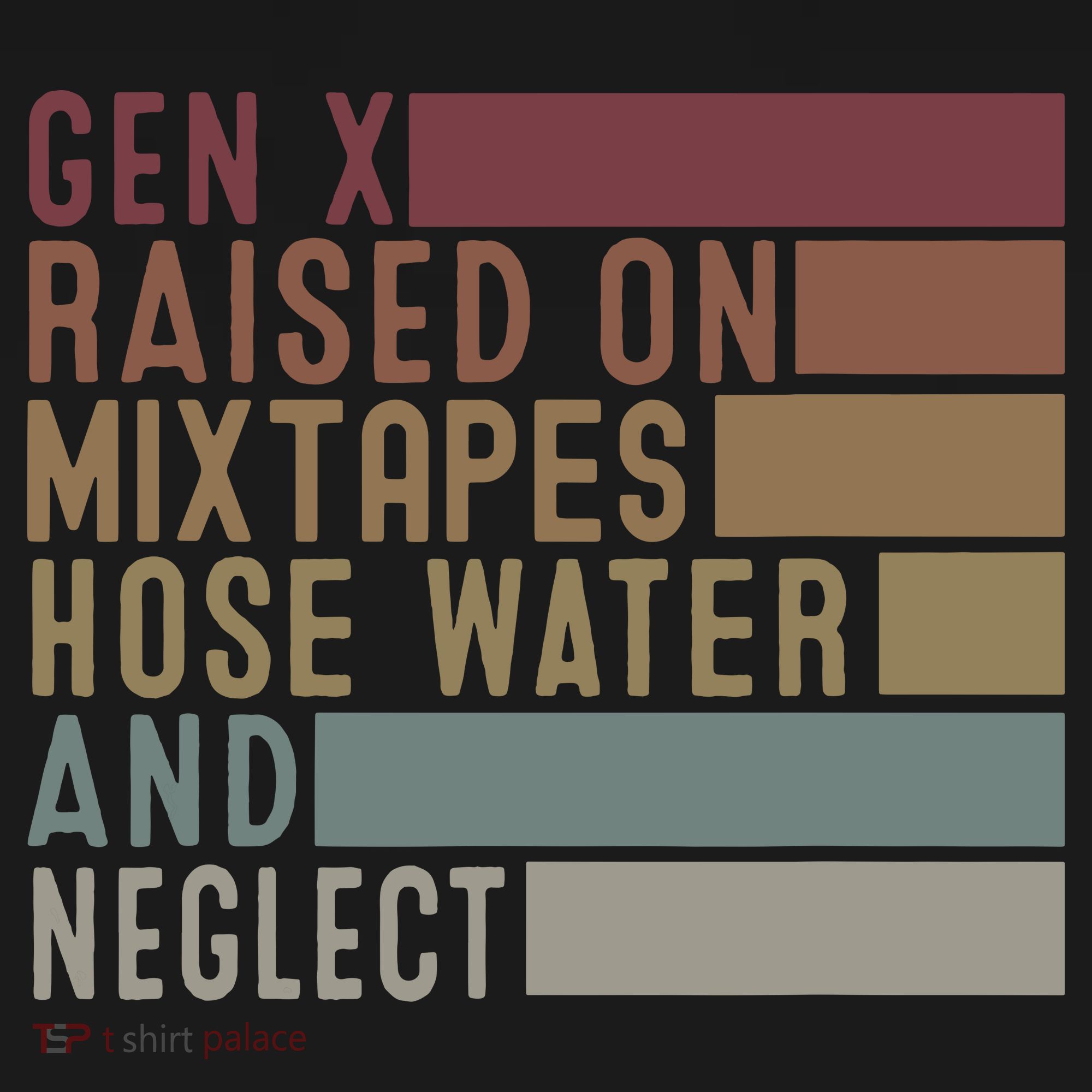 Funny Gen X Raised On Mixtapes Hose Water And Neglect Retro Women's Tank Top