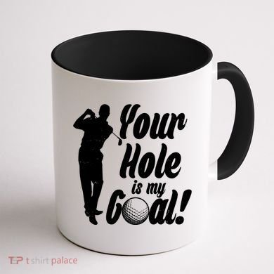 Funny Golfing Your Hole Is My Goal Coffee Mug back