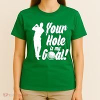 Funny Golfing Your Hole Is My Goal T-Shirt thumb 4