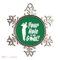 Funny Golfing Your Hole Is My Goal Ornament thumb 0