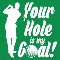 Funny Golfing Your Hole Is My Goal Ornament thumb 1