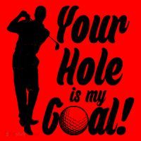 Funny Golfing Your Hole Is My Goal Santa Hat thumb 1