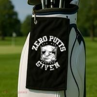 Funny Golf Zero Putts Given Golf Towel thumb 2