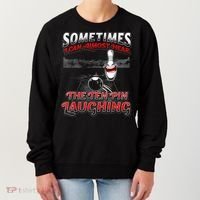 Funny Hear 10 Pin Laughing Gift Funny Bowling Gift Women's Sweatshirt thumb 0