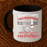 Funny Hear 10 Pin Laughing Gift Funny Bowling Gift Coffee Mug thumb 2