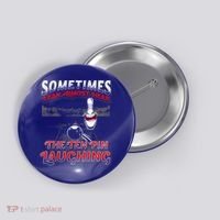 Funny Hear 10 Pin Laughing Gift Funny Bowling Gift Button thumb 0