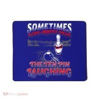 Funny Hear 10 Pin Laughing Gift Funny Bowling Gift Mousepad thumb 0