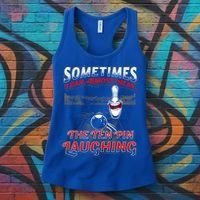 Funny Hear 10 Pin Laughing Gift Funny Bowling Gift Women's Tank Top thumb 3