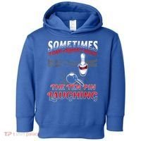 Funny Hear 10 Pin Laughing Gift Funny Bowling Gift Toddler Hoodie thumb 0