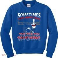 Funny Hear 10 Pin Laughing Gift Funny Bowling Gift Kids Sweatshirt thumb 0