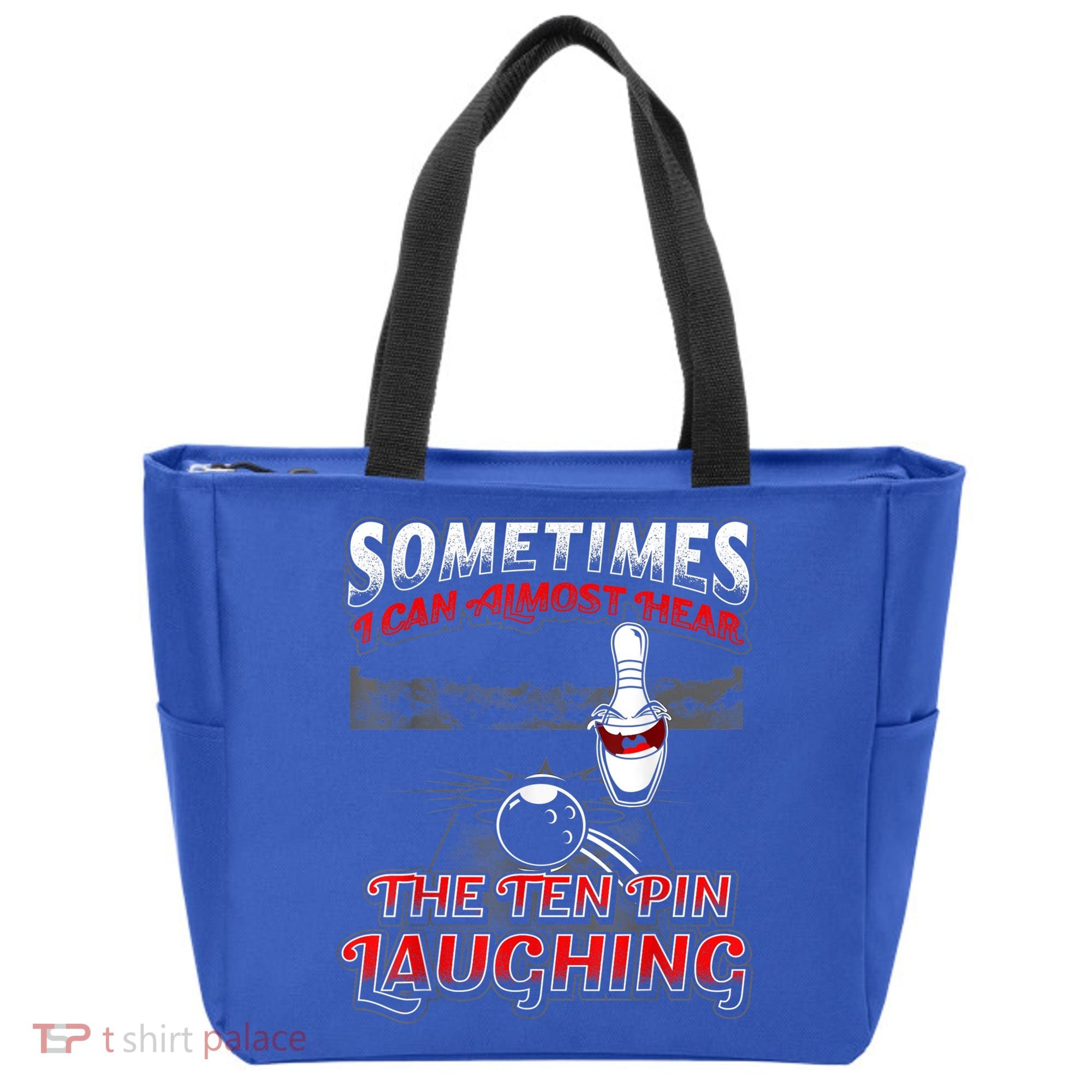 Funny Hear 10 Pin Laughing Gift Funny Bowling Gift Tote Bag