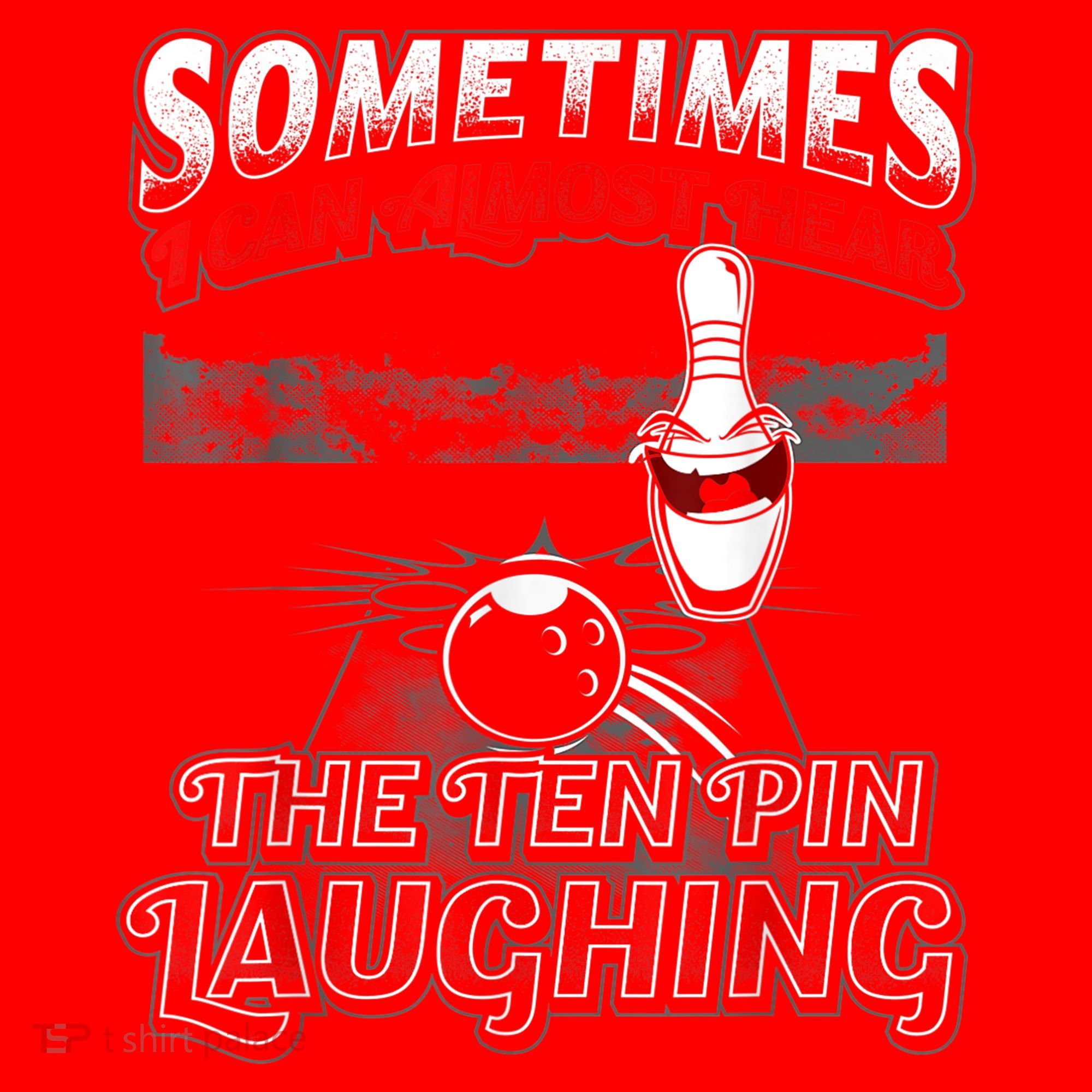 Funny Hear 10 Pin Laughing Gift Funny Bowling Gift Santa Hat