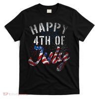 Fireworks Happy 4th Of July Us Flag American 4th Of July T-Shirt thumb 0
