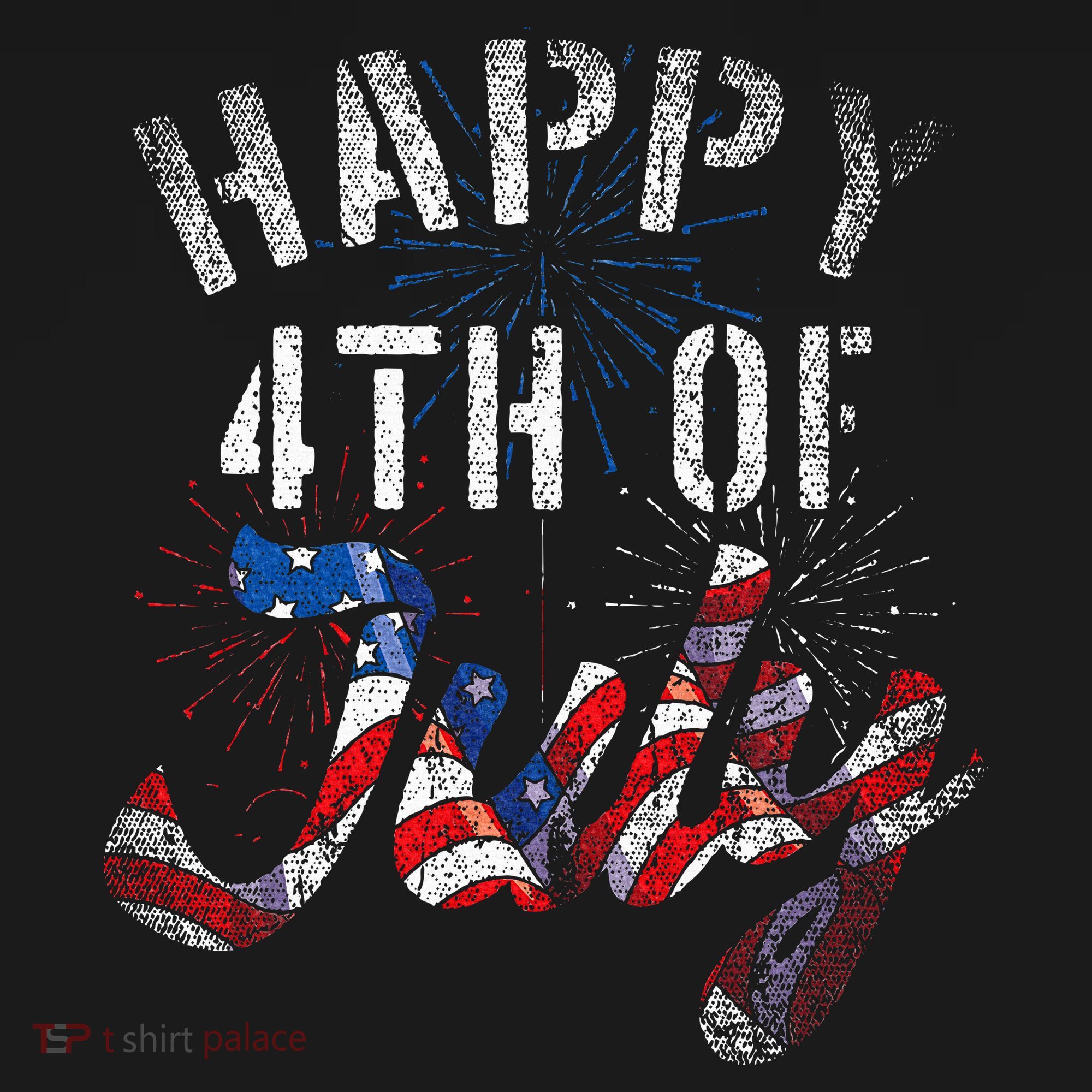 Fireworks Happy 4th Of July Us Flag American 4th Of July Women's Tank Top