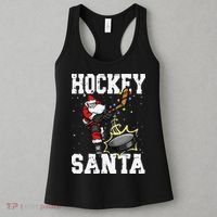 Funny Hockey 812 Santa Hockey Player Christmas Cool Gift Women's Tank Top thumb 3