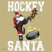 Funny Hockey 812 Santa Hockey Player Christmas Cool Gift Sweatshirt thumb 2
