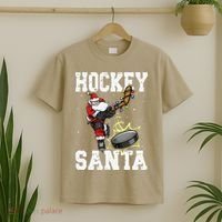 Funny Hockey 812 Santa Hockey Player Christmas Cool Gift T-Shirt thumb 2