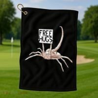 Free Hugs Alien Golf Towel thumb 1
