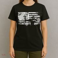 Funny Hunting Archer American Flag Gift Bowhunting Gift For Hunters Men T-Shirt thumb 4