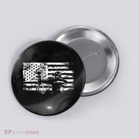 Funny Hunting Archer American Flag Gift Bowhunting Gift For Hunters Men Button thumb 0