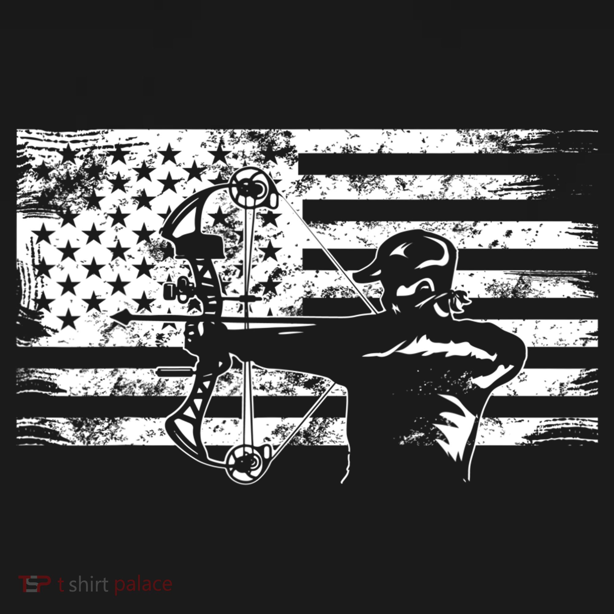 Funny Hunting Archer American Flag Gift Bowhunting Gift For Hunters Men Mousepad