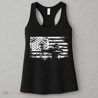 Funny Hunting Archer American Flag Gift Bowhunting Gift For Hunters Men Women's Tank Top thumb 3