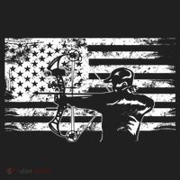 Funny Hunting Archer American Flag Gift Bowhunting Gift For Hunters Men Hat thumb 2