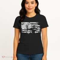 Funny Hunting Archer American Flag Gift Bowhunting Gift For Hunters Men Women's T-Shirt thumb 4