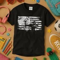 Funny Hunting Archer American Flag Gift Bowhunting Gift For Hunters Men Kids T-Shirt thumb 3