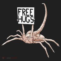 Free Hugs Alien Ladies Heavyweight Boxy Pullover Hoodie thumb 2