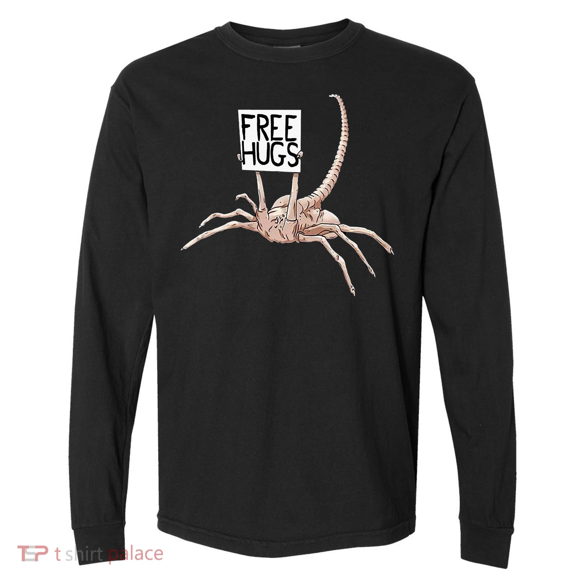 Free Hugs Alien Comfort Colors Heavyweight Long Sleeve T-Shirt