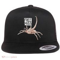 Free Hugs Alien Flat Bill Trucker Hat thumb 0